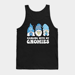 Hanging With My Gnomies Funny Hanukkah Gnome Tank Top